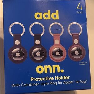 Onn. AirTag Holder Set (Vegan Leather)